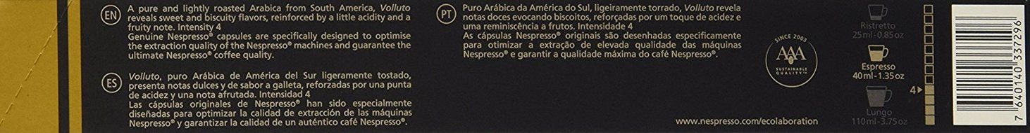 Nespresso OriginalLine: Volluto, 50 Count N6