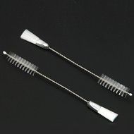 Ankoow 2 Pack Dual-Purpose Nozzle Cleaning Brush Straight Pastry Tips Tube Brushes Tool Stainless Steel Spiral... N2