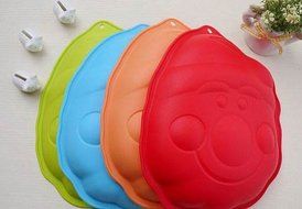 Santa Claus Head Shape Silicone Cake Pudding Mold Chocolate Jelly Mould Easy Release Non Stick Microwave Oven...