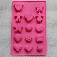 HuaYang Boy&amp;Girl Love Story Cake Cookie Chocolate Silicone Gel Mold Mould Baking Tray(1Pcs: Random Color) N3