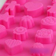 HuaYang Boy&amp;Girl Love Story Cake Cookie Chocolate Silicone Gel Mold Mould Baking Tray(1Pcs: Random Color) N5
