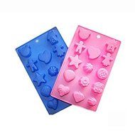 HuaYang Boy&amp;Girl Love Story Cake Cookie Chocolate Silicone Gel Mold Mould Baking Tray(1Pcs: Random Color) N7