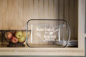 Personalized 9x13 inch 3 Quart Glass Baking Dish Custom Engraved MADE in the USA N4