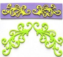 Wholeport Silicone Embossing Mold Fondant Lace Mould Fondant Cake Decoration Mould Polymer Clay Mould Resin Mould
