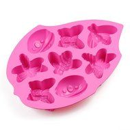 Wholeport Silicone Cake Mold Mould Muffin Cups Cake Pan Ice Mold 8 Cavities N2