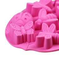 Wholeport Silicone Cake Mold Mould Muffin Cups Cake Pan Ice Mold 8 Cavities N3