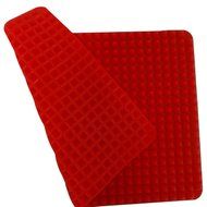 EXIU Non-stick Pyramid Silicone Baking Mat for Healthy Cooking Red