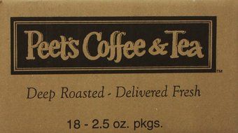 Peet's Coffee &amp; Tea House Blend Ground Coffee, 2.5-Ounce Fractional Packs (Pack of 18) N5