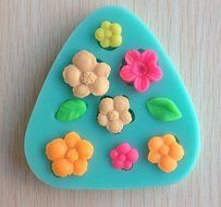 HSE 3D Silicone Mold Flower and Leaves Shapes Mould For Soap,Candy,Chocolate,Ice,cake