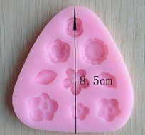 HSE 3D Silicone Mold Flower and Leaves Shapes Mould For Soap,Candy,Chocolate,Ice,cake N2