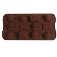 BlueTop(TM) Silicone Cake Chocolate Candy Bread Mold and Baking Pan Tray DIY Mould (12 cavity clock and tea pot)