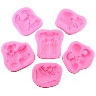 6Pcs/Set Mujiang Silicone Baby Clothes Molds For Fondant Cakes N2