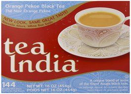 Tea India Orange Pekoe Black Tea, 16 Ounce, 144 count.