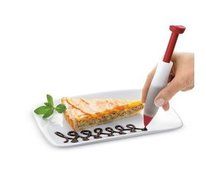 Interbusiness Food Decorating Pen Cake Pastry Cookie Icing Decorating Silicone Syringe Pen (Red Flat) N7