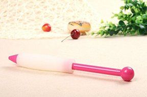 Interbusiness Food Decorating Pen Cake Pastry Cookie Icing Decorating Silicone Syringe Pen (Red Flat) N10