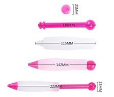 Interbusiness Food Decorating Pen Cake Pastry Cookie Icing Decorating Silicone Syringe Pen (Red Flat) N11