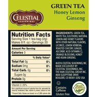 Celestial Seasonings Honey Lemon Ginseng Green Tea, 20 Count N3