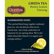 Celestial Seasonings Honey Lemon Ginseng Green Tea, 20 Count N4