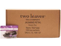 Two Leaves Tea Company Jasmine Petal Green Tea, 100-Count