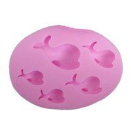 Click Down Dolphins Shape Design Silicone Mould Cake Decoration Tool Fondant Mold