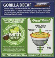 The Organic Coffee Co. OneCup, Gorilla Decaf, 36 Single Serve Coffees N11