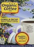 The Organic Coffee Co. OneCup, Gorilla Decaf, 36 Single Serve Coffees N12