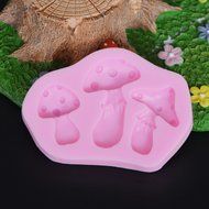 SUIE DIY Baking Mold Silicone Non Stick Mushroon Shape Cake Bread Mold for Chocolate Jelly Candy and more