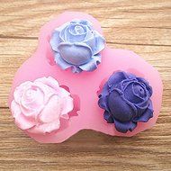 3 Flower Silicone Fondant Mold Cake Decorating Sugar Craft Mould