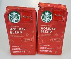 Starbucks 2016 Holiday Blend Ground Coffee- 2 - 10oz Bags