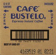 Caf&eacute; Bustelo Instant Coffee Single Serve Packets, 6 Count (Pack of 12) N2