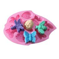 Allforhome(TM) 8 Cavities Butterfly Dragonfly Silicone Soap Mold Chocolate Muffin Cups Handmade Craft Art DIY... N2