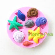 Mom&amp;pea 0643 Starfish Shaped Silicone Mould for Fondant Cake Sugar Paste Cake Decoration 3d Cake Toppers Mold...