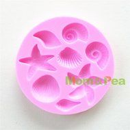 Mom&amp;pea 0643 Starfish Shaped Silicone Mould for Fondant Cake Sugar Paste Cake Decoration 3d Cake Toppers Mold... N3