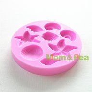 Mom&amp;pea 0643 Starfish Shaped Silicone Mould for Fondant Cake Sugar Paste Cake Decoration 3d Cake Toppers Mold... N4