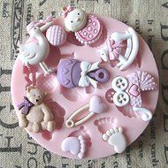 Tint 3D Bear Feet BABY Toy Silicone Mold Fondant Molds Sugar Craft Tools Chocolate Mould For Cakes