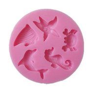 Bhbuy Sea Animals Silicone 3d Cake Fondant Decoration Mold Tools Sugarcraft Mould 1pc