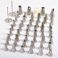 XHHOME 52 Pcs Bakeware Stainless Steel Flower Mouth Decorating Kit Creamy Mouth Cake Decoration Mold