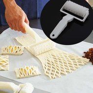 Pie Pizza Cookie Cutter Pastry Embossing Roller Lattice Craft Cooking Bakery Tools N2