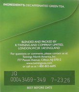 Twinings Green Decaf Tea, 20 Count N3