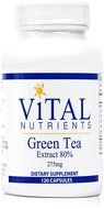 Vital Nutrients - Green Tea Extract 275 mg - Potent Antioxidant &amp; Immune Enhancer - 120 Capsules