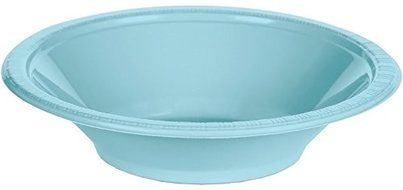 Creative Converting Touch of Color 20 Count Plastic Bowl, 12 oz, Pastel Blue