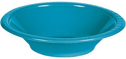 Creative Converting Touch of Color 20 Count Plastic Bowl, 12 oz, Pastel Blue N5