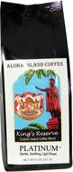 PLATINUM Light Roast, Kings Reserve Kona Hawaiian Coffee Blend, 8 Oz Ground