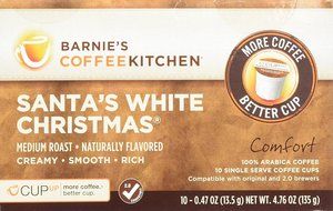Barnie's CoffeeKitchen Santa's White Christmas Cup Up Single Serve, 10 Count N3