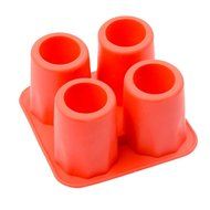 BleuMoo 4-Cup Ice Cube Shot Shape Silicion Shooters Glass Freeze Mold Maker Tray Party Blue N4