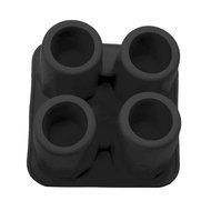 BleuMoo 4-Cup Ice Cube Shot Shape Silicion Shooters Glass Freeze Mold Maker Tray Party Blue N6