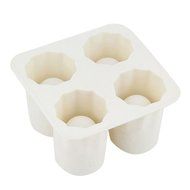 BleuMoo 4-Cup Ice Cube Shot Shape Silicion Shooters Glass Freeze Mold Maker Tray Party Blue N7