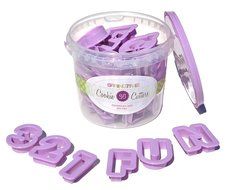 36 Plastic ABC Alphabet Number Cookie Cutters and 5 Piece Square Cookie Cutter Set Gift Idea for Her Mom Mother... N2