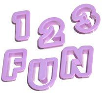 36 Plastic ABC Alphabet Number Cookie Cutters and 5 Piece Square Cookie Cutter Set Gift Idea for Her Mom Mother... N3