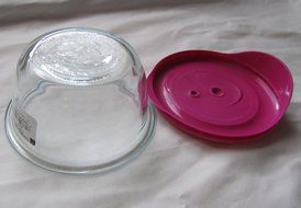 Pyrex Storage 1 2/3 Cup Round Dish, Clear with Vented Berry Lid N2